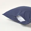 HOMESCAPES Kopfkissenbezug Fadendichte 200 Marineblau, 40 x Produktbild-Vorschau 3