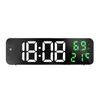 A digital alarm clock with a mirror display showing the time, humidity, and temperature. Voir les images du produit