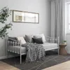 vidaXL Schlafsofa Bettgestell Weiß Metall 90x200 cm Produktbild-Vorschau 2