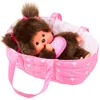 Monchhichi - Plyšová figúrka dievčaťa s postieľkou 20 cm Náhľad obrázku produktu 1