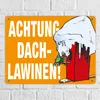 Warnschild für den Winter in orange Achtung Dachlawinen! Produktbild-Vorschau 2