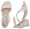 Rieker Damen Sandale Sandalette Strass Metallic Blockabsatz Produktbild-Vorschau 3