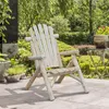 Outsunny Adirondack Gartenstuhl Holzstuhl Hochlehner Produktbild-Vorschau 2