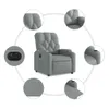 vidaXL Fauteuil relax électrique gris clair Tissu Voir les images du produit 9