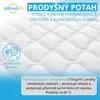 A close-up of a textured white mattress or bedding material with text overlays and an icon. Náhled obrázku produktu