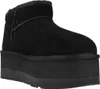 A black UGG boot with a platform sole is shown against a white background. Voir les images du produit