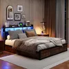 INONEFT 180 × 200 cm Bett mit Schubladen, gepolstertes Produktbild-Vorschau 1