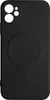 A black iPhone case with a MagSafe ring is shown against a white background. Produktbild-Vorschau