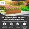 Jardinière en bois IvoQ – 120x40x32 cm – Bois massif – Voir les images du produit 3