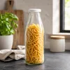 Milchflasche 1 Liter Glasflasche transparent mit 9 Flaschen Produktbild-Vorschau 3