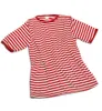 Kurzarm Ringel-​Shirt rot/weiß | 100% Baumwolle, Größe M - Produktbild-Vorschau 2