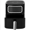 A black air fryer with a silver handle is shown against a white background. Produktbild-Vorschau