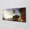 Glasbilder 120x60 Wandkunst Mountainbike Himmel Wolken Produktbild-Vorschau 2