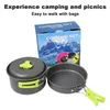 8 PCS Camping Kochgeschirr Mess-Kit Campingausrüstung Produktbild-Vorschau 2