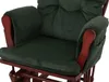 Close-up of a green corduroy recliner chair. Podgląd zdjęcia produktu