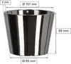 A silver ceramic pot with dimensions indicated. Anteprima dell’immagine prodotto