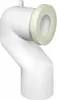 Koleno na WC 90°, D. 110 mm, odsazené, ABS/bílá Náhled obrázku produktu 1