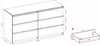 Kommode 6 Schubladen, Mattschwarz / Schwarz Glanz, 138 x 78 Produktbild-Vorschau 7