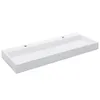 Lavabo in mineralmarmo 120x46x11 cm bianco Anteprima dell’immagine prodotto 2