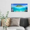 DEQORI Glasbild Echtglas 60x30 cm 'Insel im tropischen Produktbild-Vorschau 3