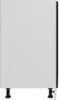 Side view of a black and white cabinet on a white background. Produktbild-Vorschau