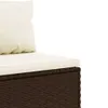vidaXL 7-tlg. Garten-Lounge-Set mit Kissen Braun Poly Produktbild-Vorschau 5