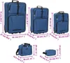 vidaXL 5-tlg. Reisekoffer-Set Blau Stoff Produktbild-Vorschau 7