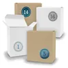 Adventskalender zum Füllen 24x Quader gemischt WEISS BRAUN Produktbild-Vorschau 1