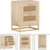 The Living Store Nachttisch 40x30x50 cm Massivholz Mango Produktbild-Vorschau 1
