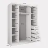 Masseno Schiebetürenschrank PINA 160/205/58 cm Produktbild-Vorschau 5