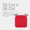 Coussin de chaise Canvas Bordeaux 38x38x2cm ( pack de 2 ) Voir les images du produit 4