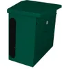 A green metal mailbox is shown against a white background. Produktbild-Vorschau
