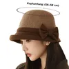 Damen Winter Fischerhut Vintage Elegant Bowler Hut Produktbild-Vorschau 2
