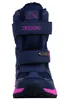 A front view of a blue and pink Kappa winter boot for children. Produktbild-Vorschau