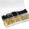 Set mit 252 Metall-Bilderhaken, schwarz und gold. Produktbild-Vorschau 3
