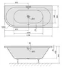 Polysan VIVA R Asymmetrische Badewanne 175x80x47cm, rechts, Produktbild-Vorschau 4