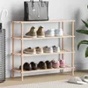 vidaXL Schuhregal mit 4 Böden Massivholz Tanne Produktbild-Vorschau 1
