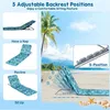 KOMFOTTEU 2er Set Strandmatte mit Tisch, Kopfkissen & Produktbild-Vorschau 4