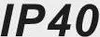 The image shows the text "IP40" in large, bold, black letters against a white background. Produktbild-Vorschau