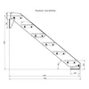 Stahltreppe 6 Stufen bis Höhe 120 cm, Laufbreite : 70 cm Produktbild-Vorschau 6