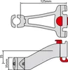 KLICKfix Handlebar Adapter for stem, Schwarz, Rot Produktbild-Vorschau 2