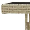 vidaXL Garten-Esstisch Beige Poly Rattan und Glas Produktbild-Vorschau 2