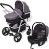 vidaXL 3-in-1 Kinderwagen Aluminium Grau und Schwarz Produktbild-Vorschau 8