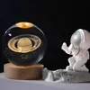 Lampe de table LED en cristal 3D système solaire, boule de Voir les images du produit 12