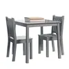 Set da tavolo per bambini in legno, grigio, 2 sedie, tavolo Anteprima dell’immagine prodotto 7
