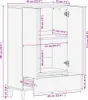 vidaXL Armoire haute marron 60 x 33,5 x 100 cm Bois massif Voir les images du produit 7