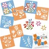 Schablonen Malen für Kinder, 8 Stück Set 15x15 cm Blumen, Produktbild-Vorschau 1