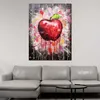 Apfel Pop Art rot Leinwandbild Wandbild abstrakt Kunstdruck Produktbild-Vorschau 2