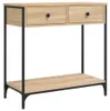 vidaXL Konzolový stolík Sonoma dub 75x34,5x75 cm odvodený Náhľad obrázku produktu 1