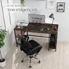 Bureau informatique STOKE 137x55x75cm - Bois foncé Voir les images du produit 7